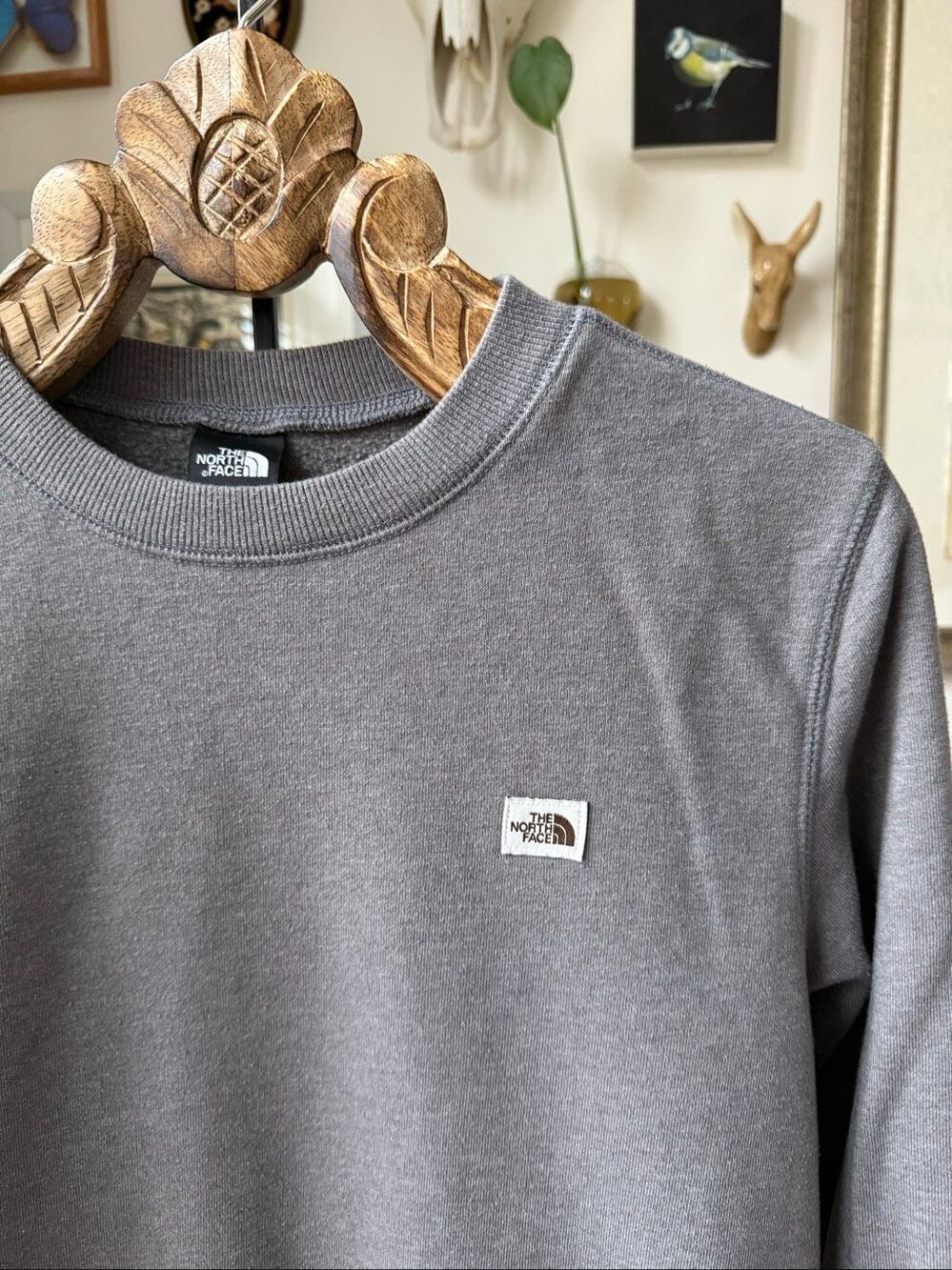 The North Face Heritage Patch Crew Sweatshirt Grey S